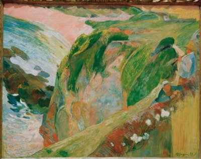 Shepherd Flute Player on the Cliffs by Paul Gauguin